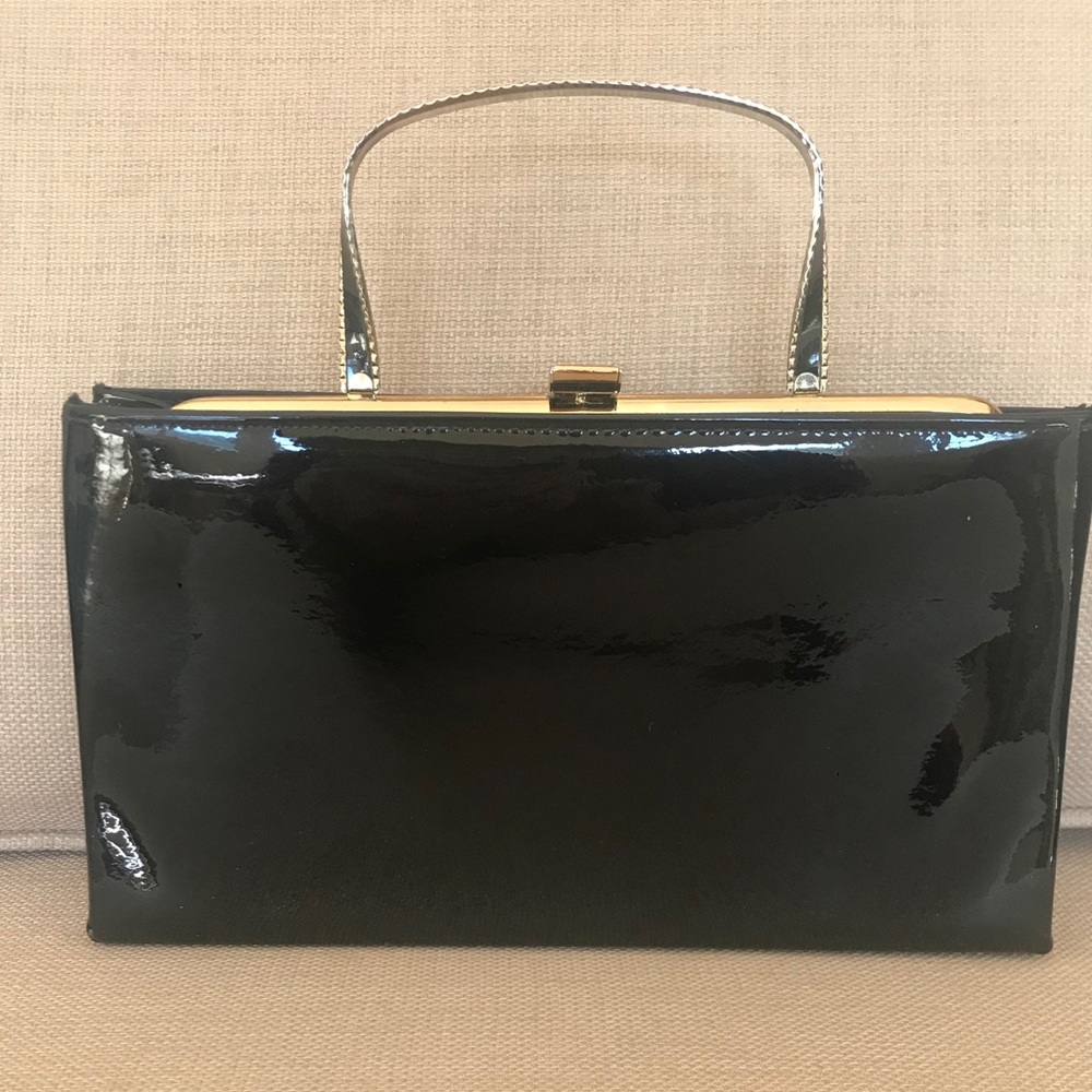 Black Patent Leather Clutch